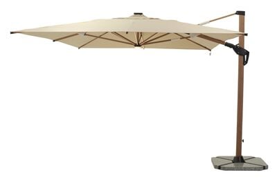 Premium sivuvarjo 300x400 cm beige/ tiikki led valoilla